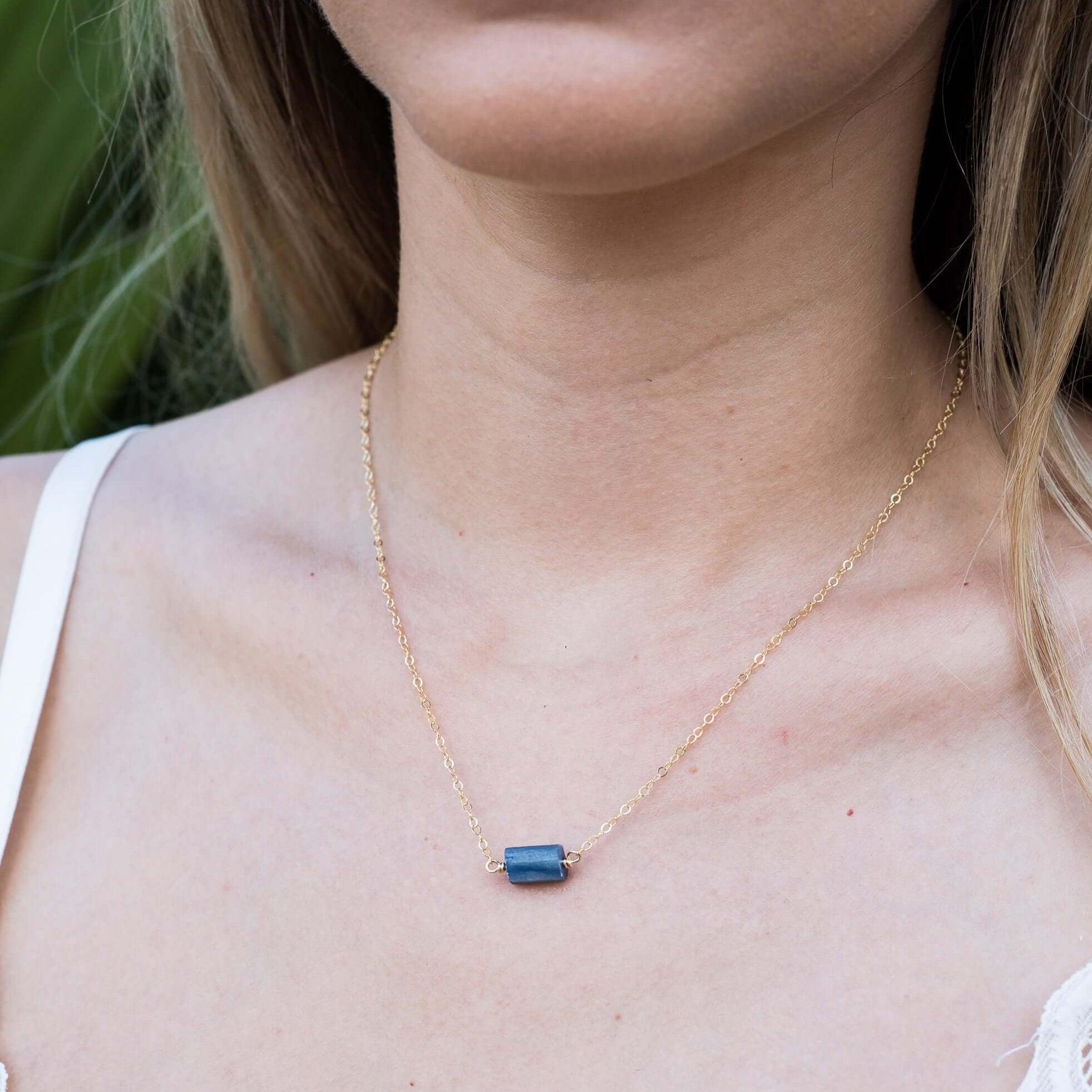Natural Raw Kyanite Crystal Necklace - Healing Stone Jewelry for Women - Perfect for Meditation, Energy Work & Spiritual Healing