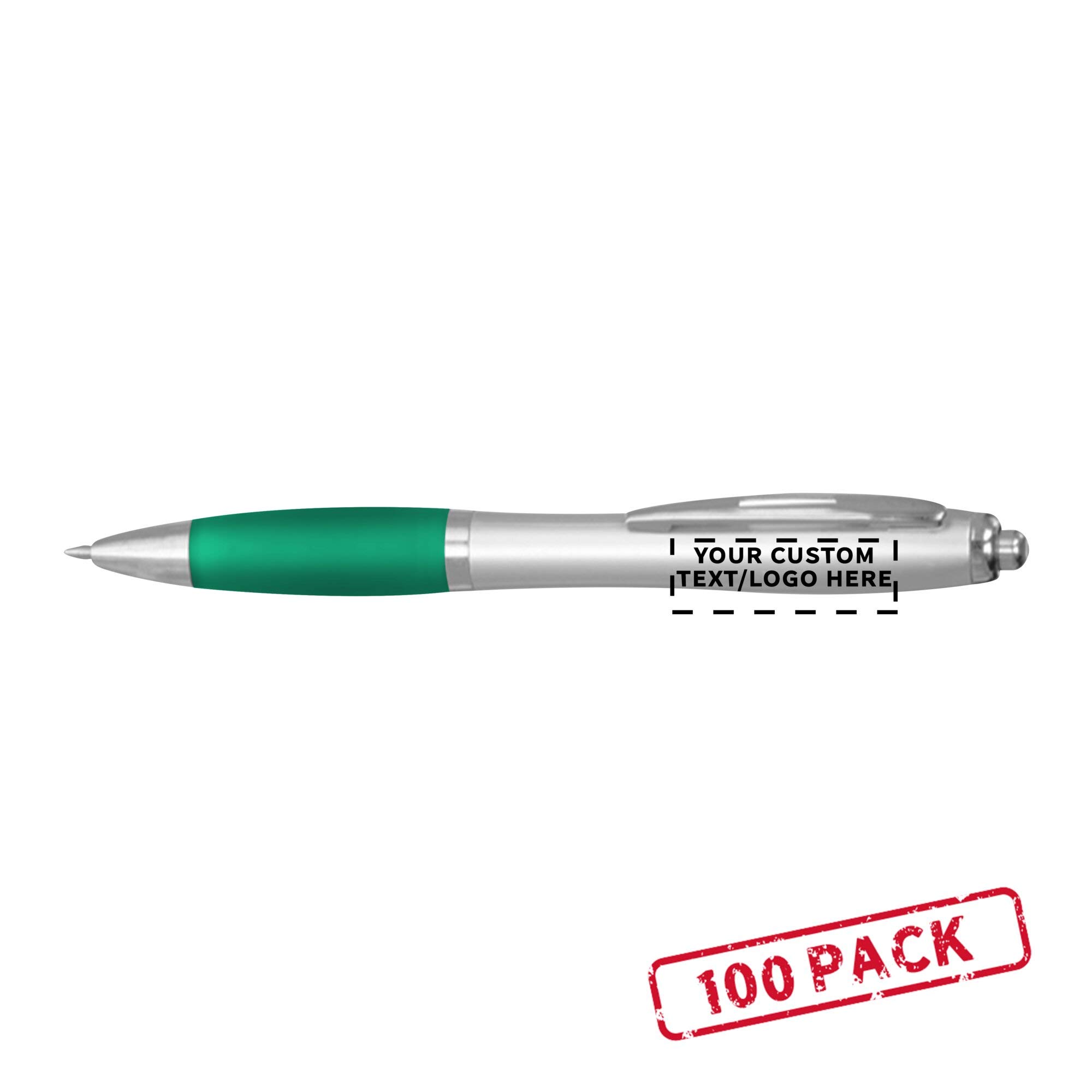 Custom Colored Grip Gel Pens - 100-Piece Bulk Pack with Personalized Options - Smooth Writing for Office, School & Business Use - Perfect for Tradeshows, Events & Giveaways - Green Gel Pen Set - Ideal for Note Taking, Journaling & Promotional Gifts