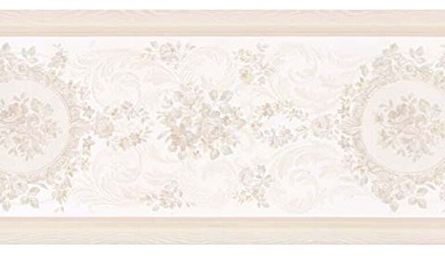Cameo Rose Satin Scroll Wallpaper Border 979b61194 - Vintage Floral Peel and Stick Wallpaper for Bedroom, Living Room & Nursery Decor