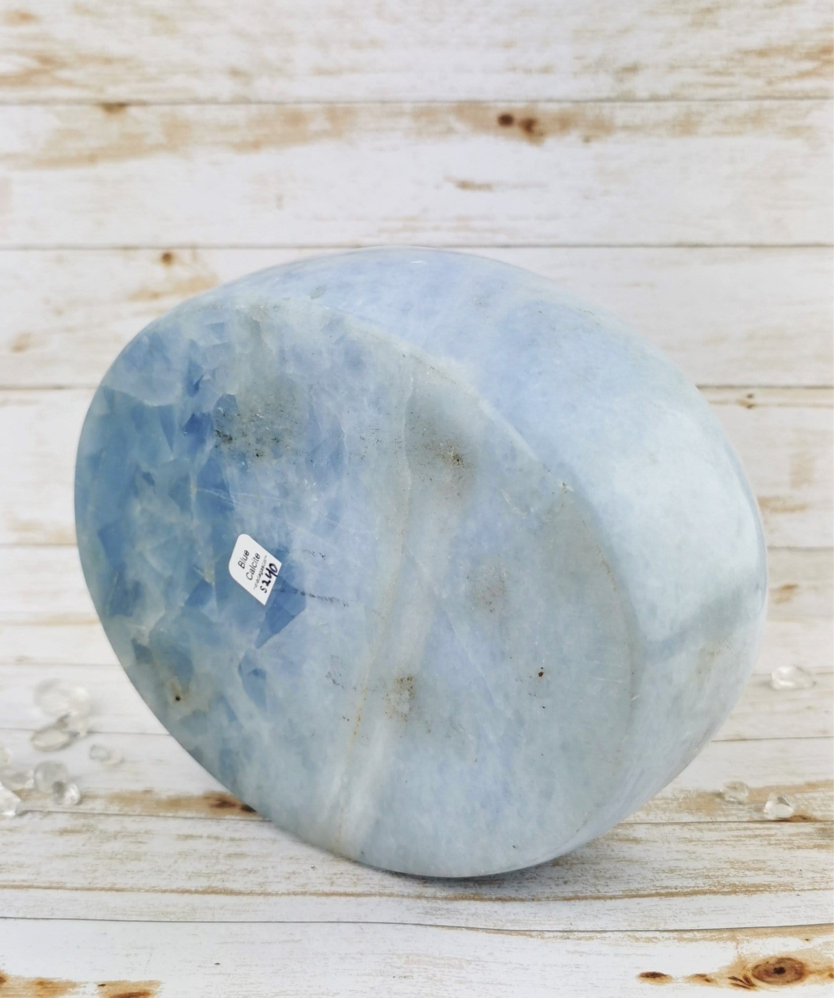 Blue Calcite Bowl - Natural Healing Crystal Bowl for Meditation, Home Decor & Energy Cleansing | Perfect for Yoga, Feng Shui & Spiritual Gifts