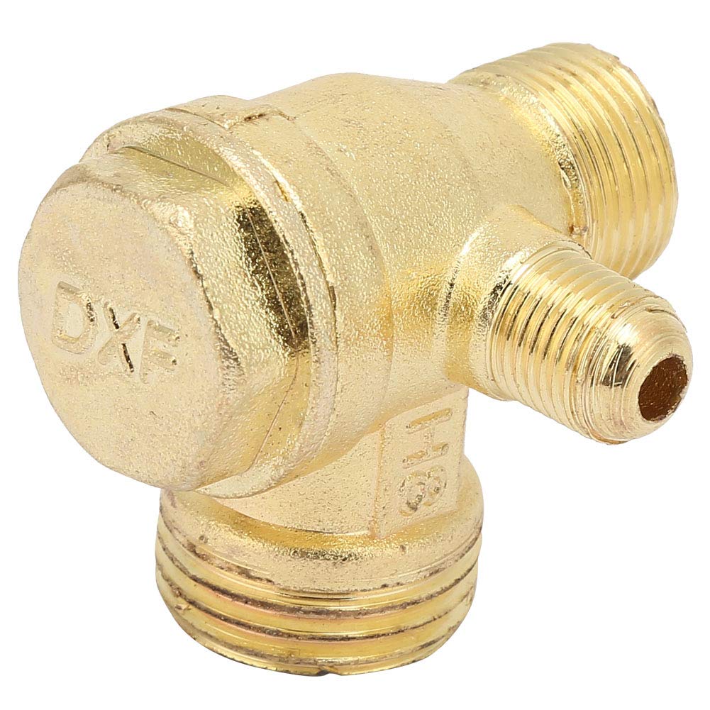 Air Compressor Check Valve - 3-Way One-Way Zinc Alloy Tube Connector for Pipe Fittings - Perfect for Air Tools, Pneumatic Systems & DIY Projects