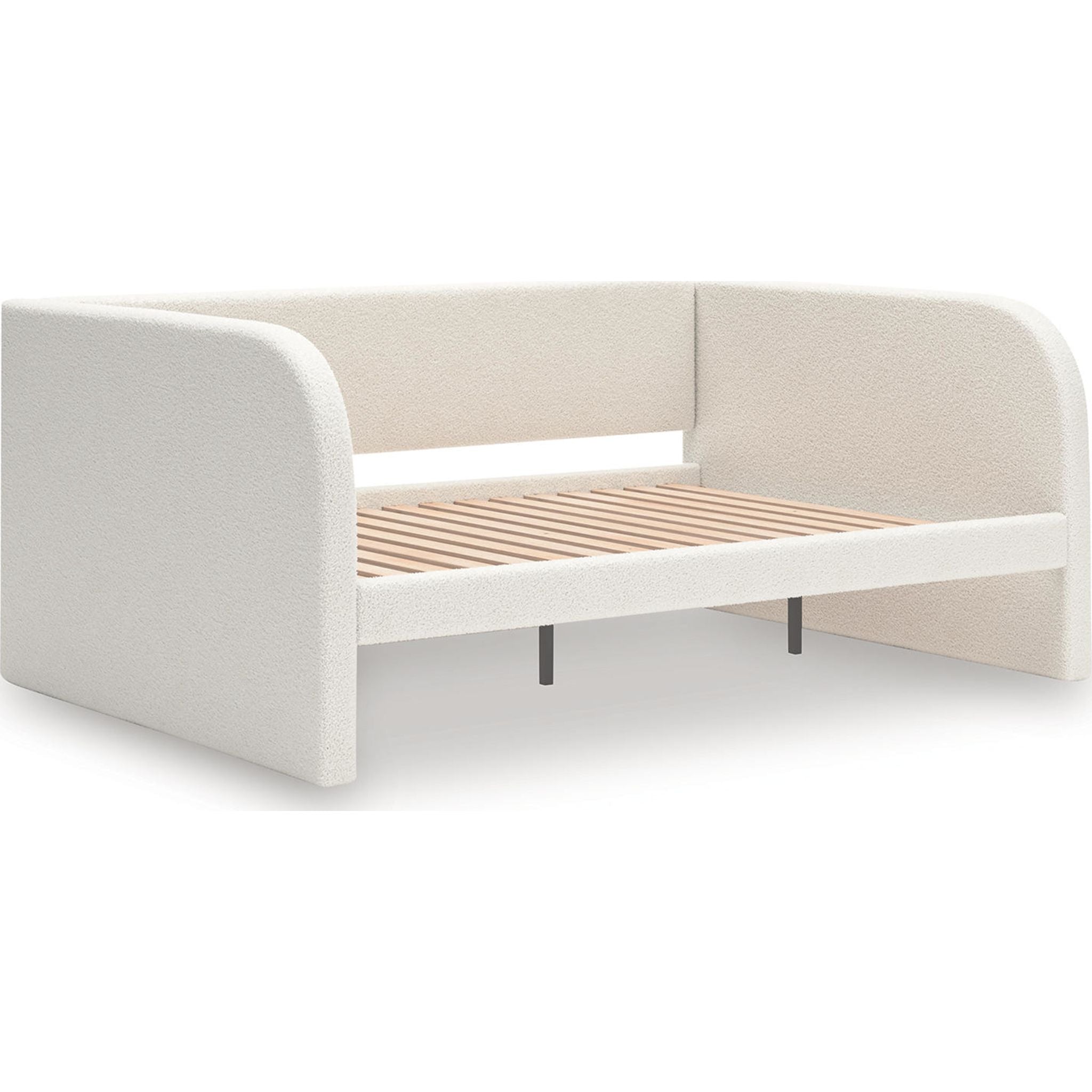 Arloster Daybed in Tan/White - Modern Sofa Bed for Living Room, Guest Room & Small Spaces