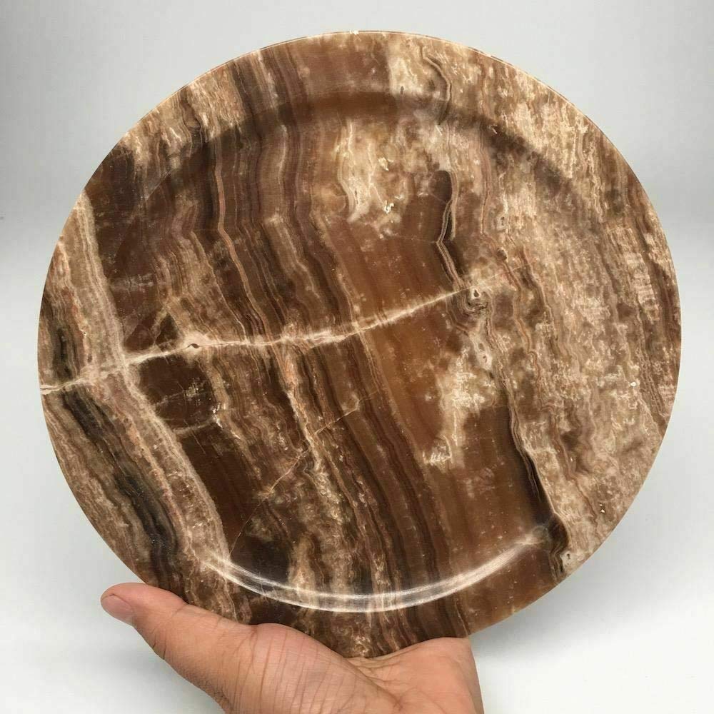 4-Piece Set Handmade Moroccan Onyx Plates - 8.5