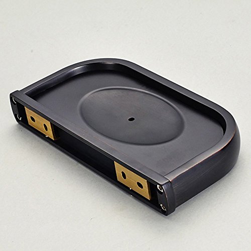 7Trees Solid Brass Wall Mounted Soap Holder - Antique Black Bathroom Soap Dish Shelf with Drain Holes | Rustproof Shower Accessories for Bath, Spa & Luxury Hotel Decor