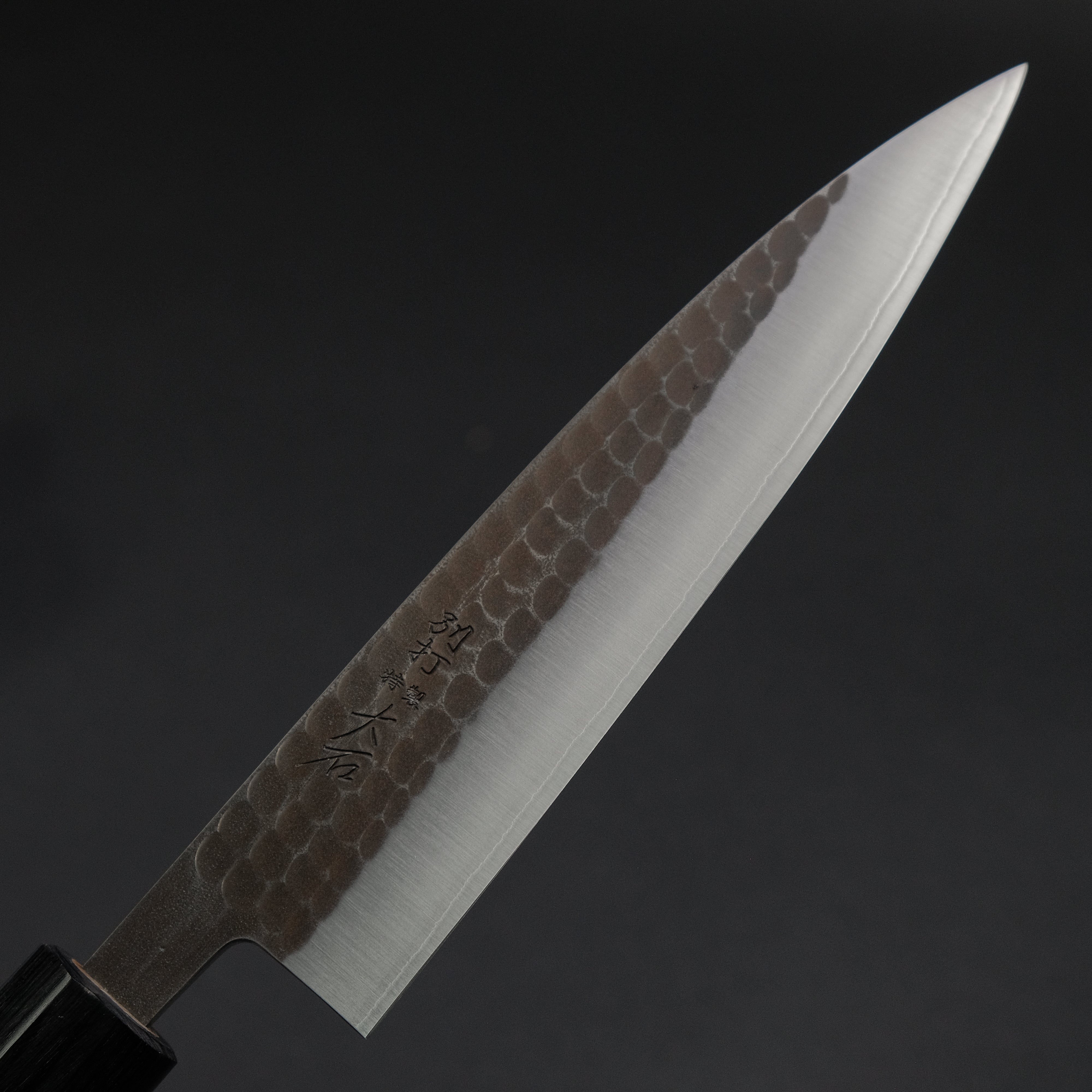 Ohishi Blue #2 Kurouchi Tsuchime Hiraki 165mm Japanese Kitchen Knife with Rosewood Handle - Perfect for Sushi, Sashimi & Precision Cutting