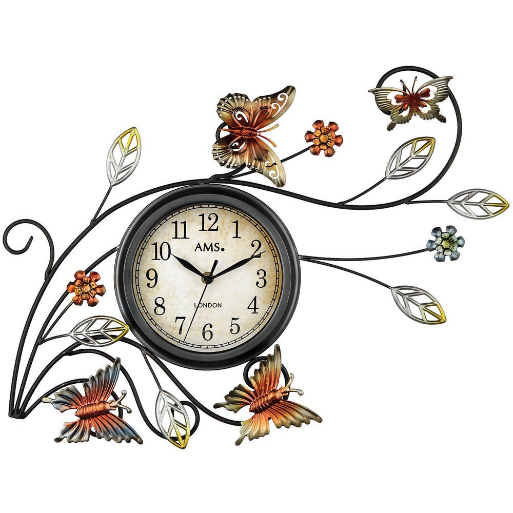 Modern Wall Clock 9446 - Silent Non-Ticking Battery Operated, Large Round Analog Clock for Living Room, Bedroom, Office & Kitchen Decor