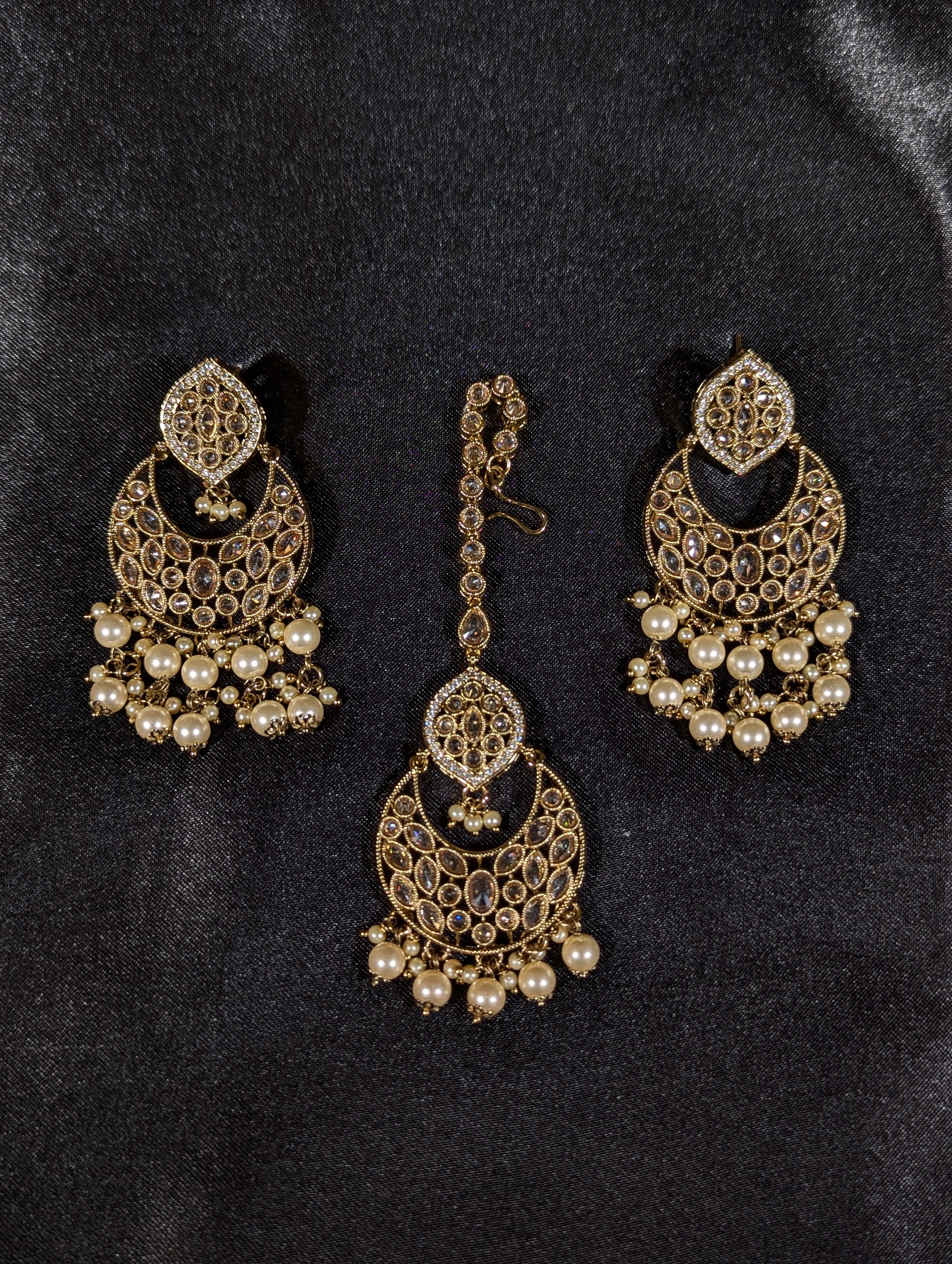 Sneha CZ Semi Bridal Set Jewelry - Elegant Cubic Zirconia Necklace & Earrings Set for Women - Perfect for Weddings, Prom, Parties & Special Occasions