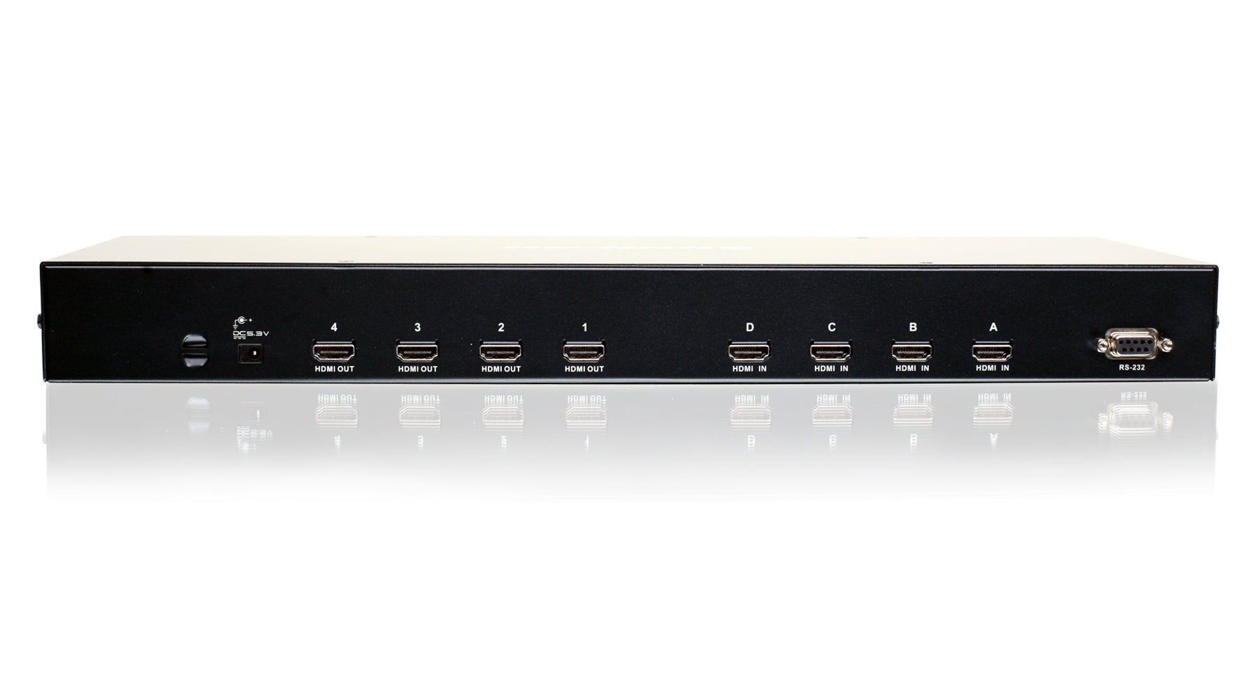4K HDMI Matrix Switch 4x4 with RS232 Control - Seamless Multi-Room Audio Video Distribution for Home Theater & Gaming Setup