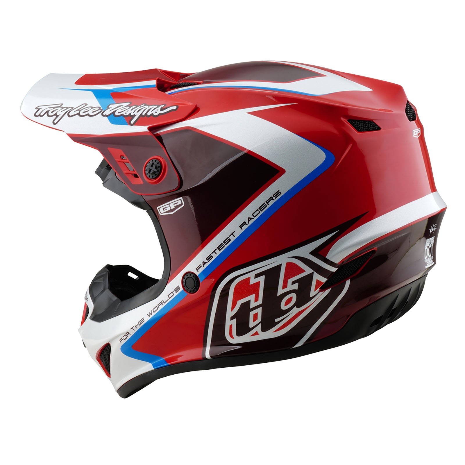 Youth GP Helmet Shutter Red - Lightweight Motorcycle Racing Helmet for Kids - Perfect for Track Racing, Motocross & Off-Road Adventures