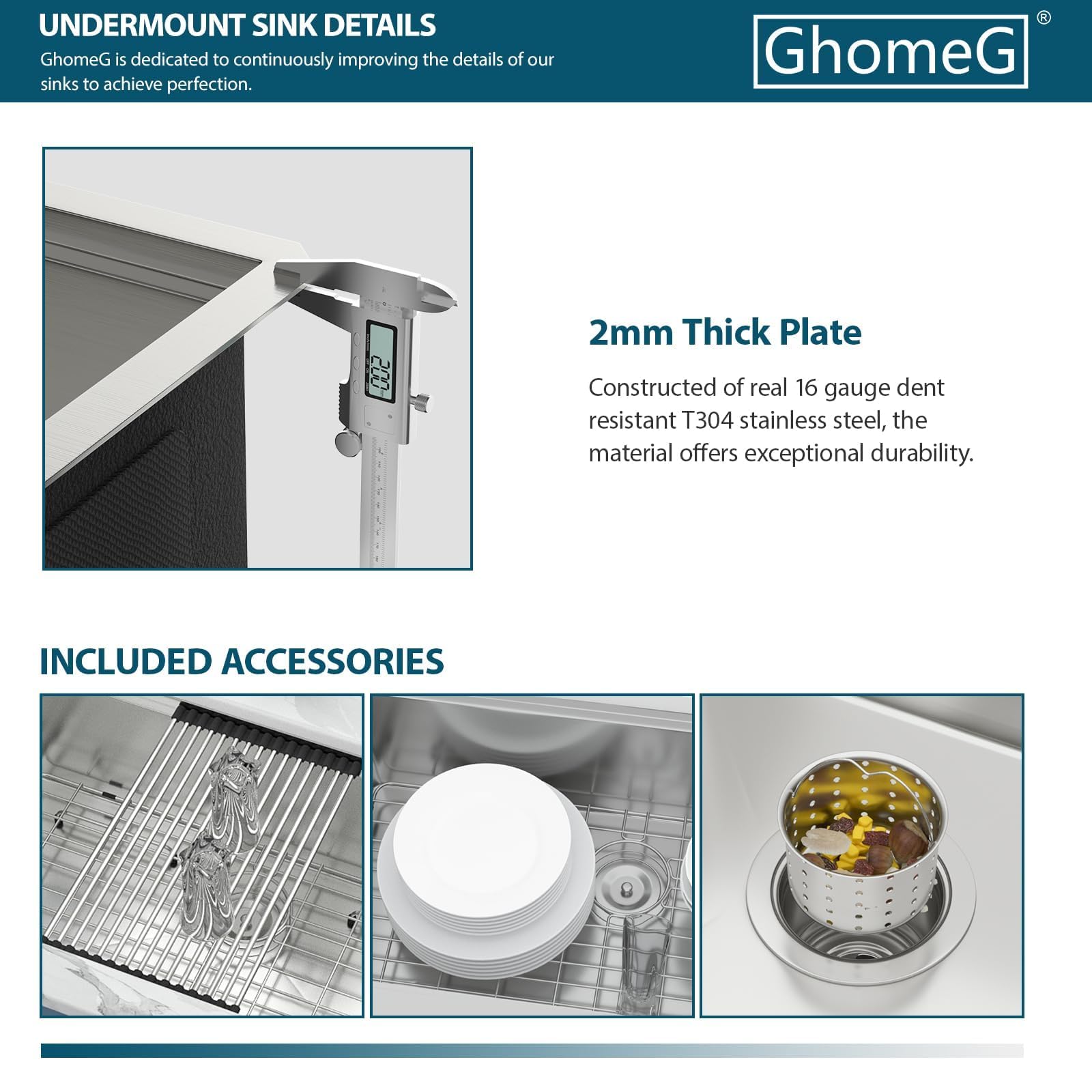 30x18 Inch Undermount Stainless Steel Kitchen Sink - 16 Gauge Single Bowl Workstation Sink with Accessories for Countertop Installation | Perfect for Food Prep, Dishwashing & Modern Kitchen Renovations
