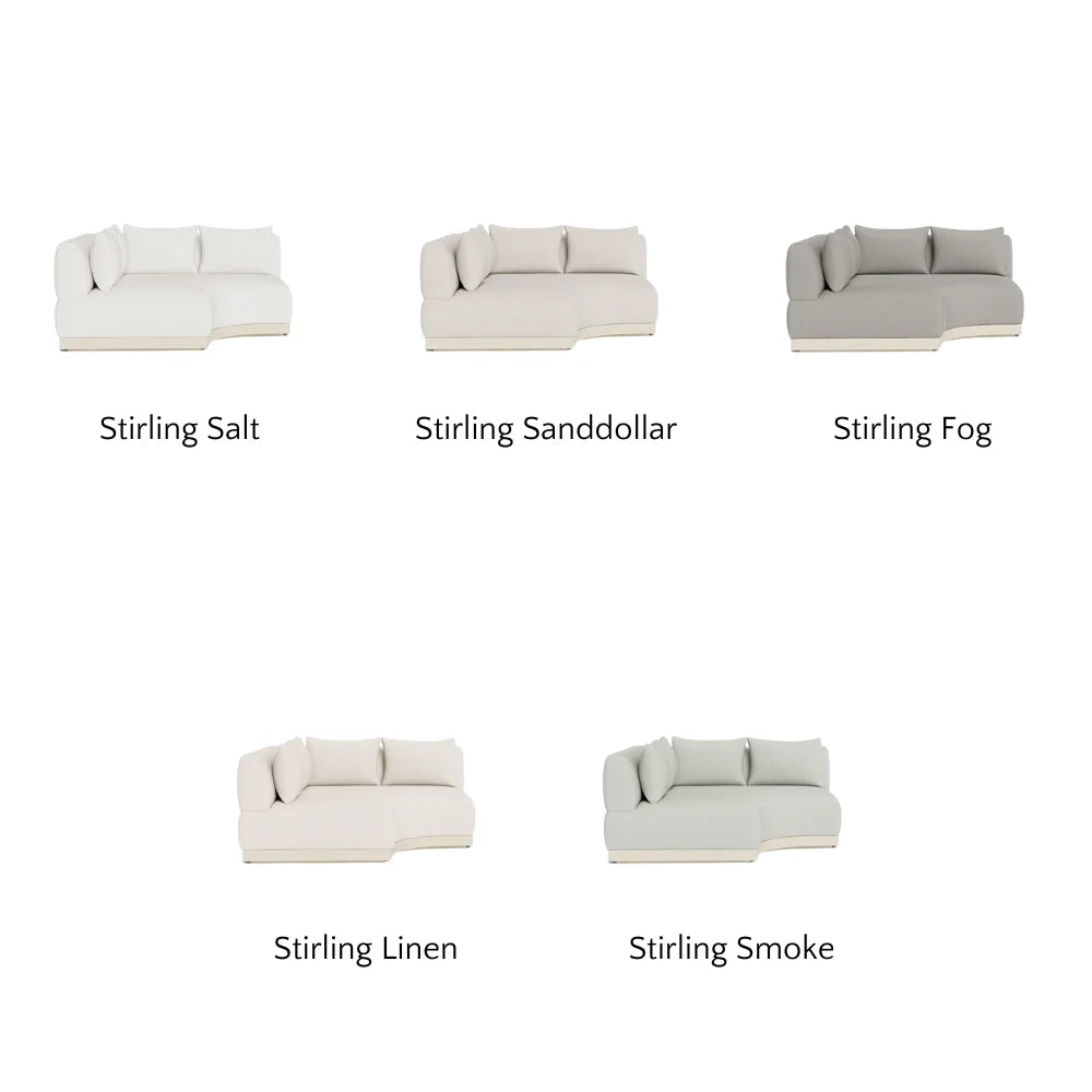 Amalfi Outdoor Curved Corner Sectional Sofa Set - Waterproof Patio Furniture for Backyard, Poolside & Garden - Modern All-Weather Wicker Conversation Set with Cushions