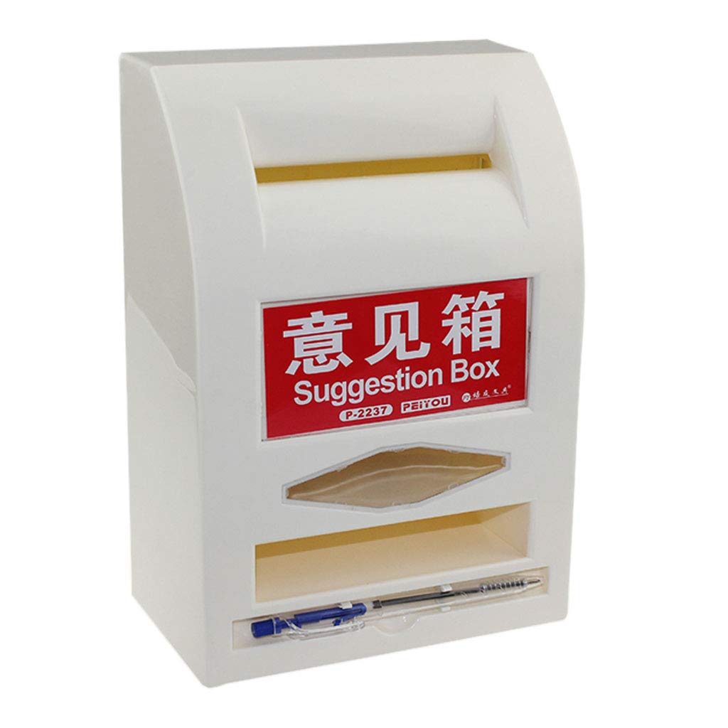 White Waterproof Outdoor Mailbox & Indoor Complaint Box - Hanging Wall Letter Box for Home, Office, and Public Spaces