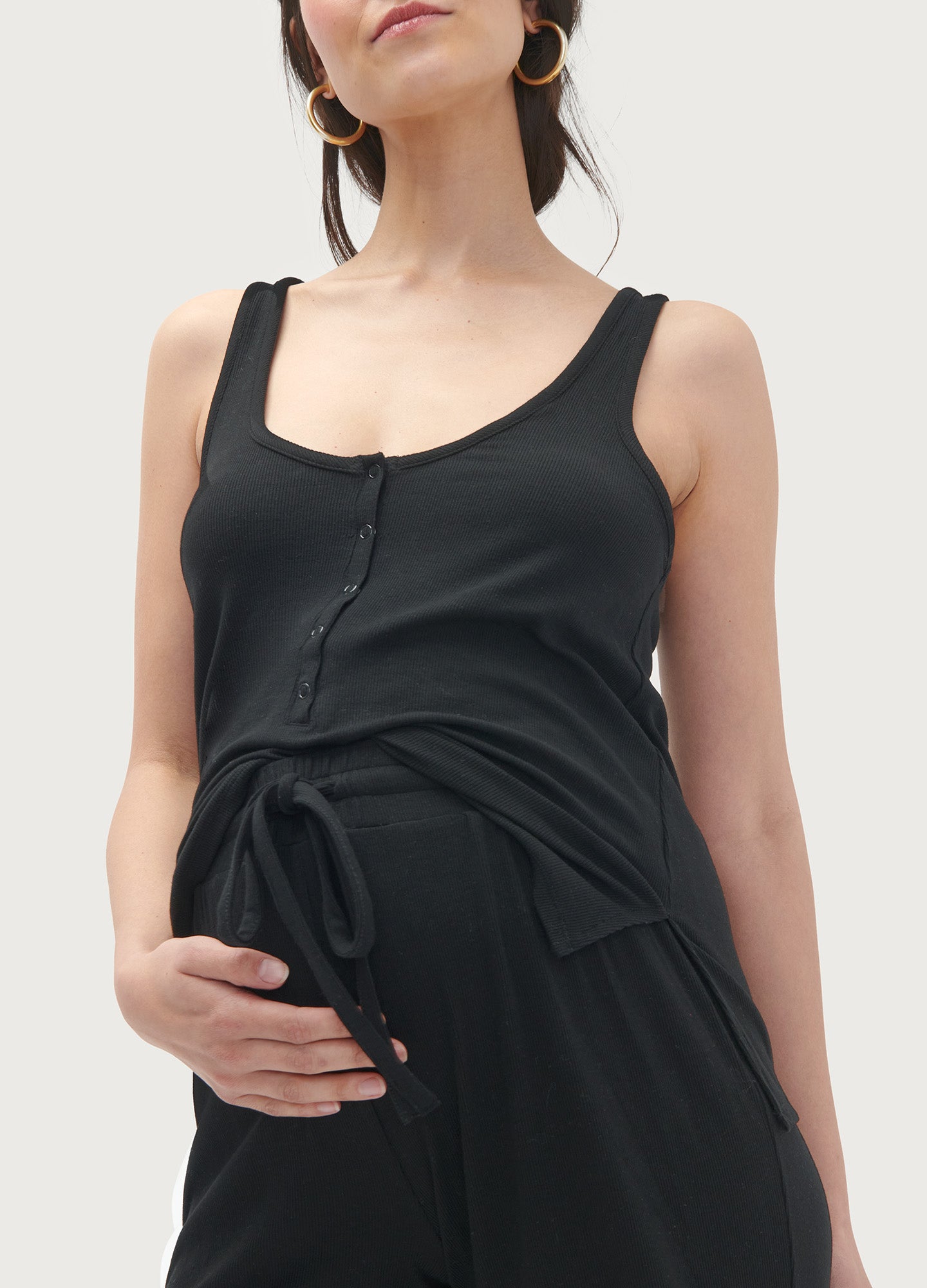 Ultra Soft Ribbed Nursing Tank Top for Moms - Comfortable & Stretchy Maternity Wear for Breastfeeding, Lounging & Everyday Use