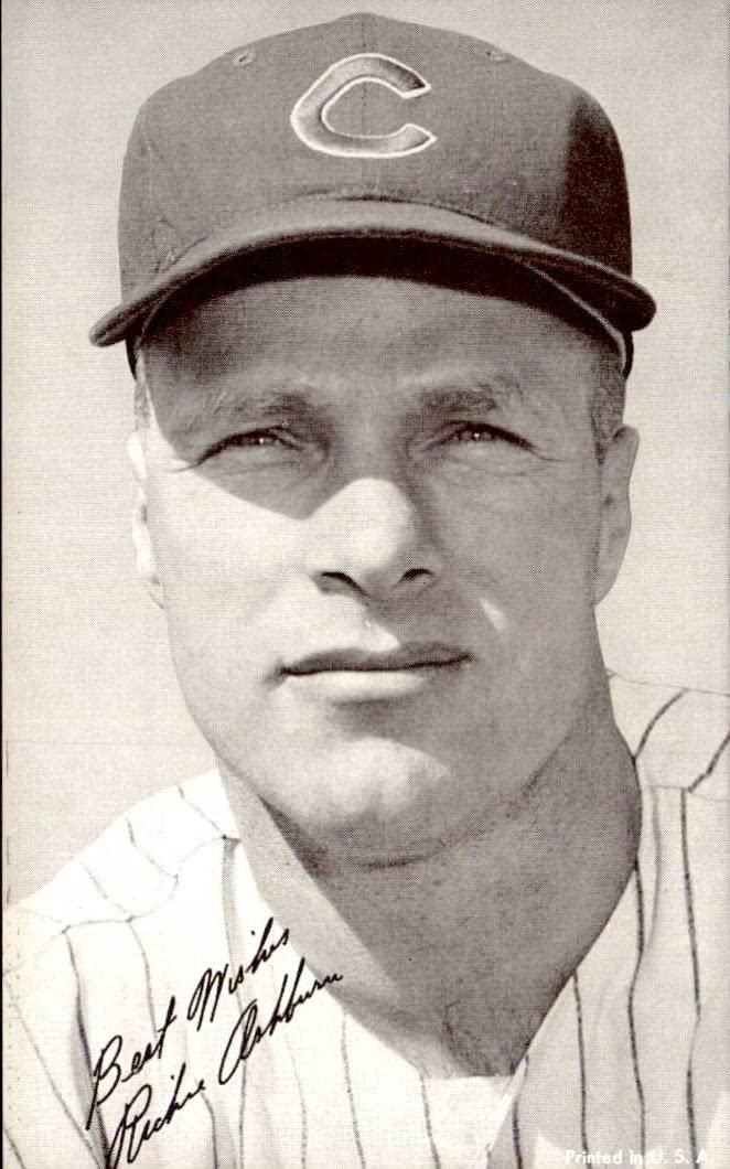 Vintage 1947-1966 Exhibits Richie Ashburn Chicago Cubs Baseball Card NR-MT 437581 - Perfect for Sports Memorabilia Collectors & Baseball Fans Display
