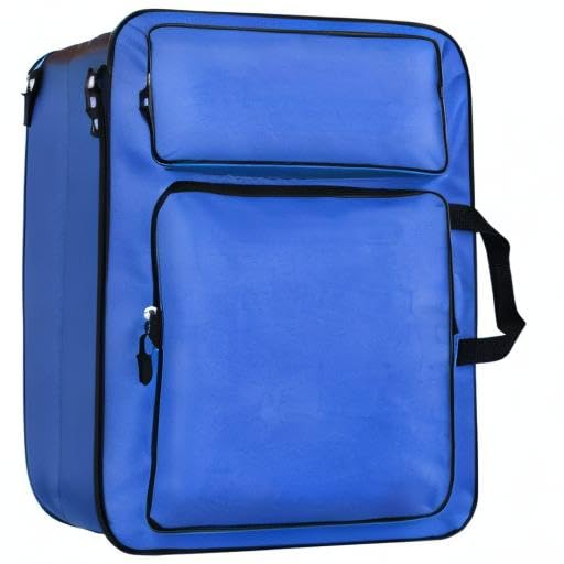 iBluelover A3 Artist Portfolio Case - Waterproof Art Tote Bag for Drawing, Painting & Sketching Supplies | Holds 8K Artworks, Canvases & Boards (18.6x13.9 Inches) | Perfect for Art Students, Professionals & Outdoor Sketching
