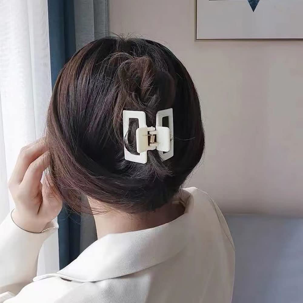 APPSAMBR 6-Pack Matte Hair Claw Clips for Women - 2 Inch Hair Clips for Thin & Thick Hair (6 Colors) - Perfect for Ponytails, Buns & Everyday Hairstyles