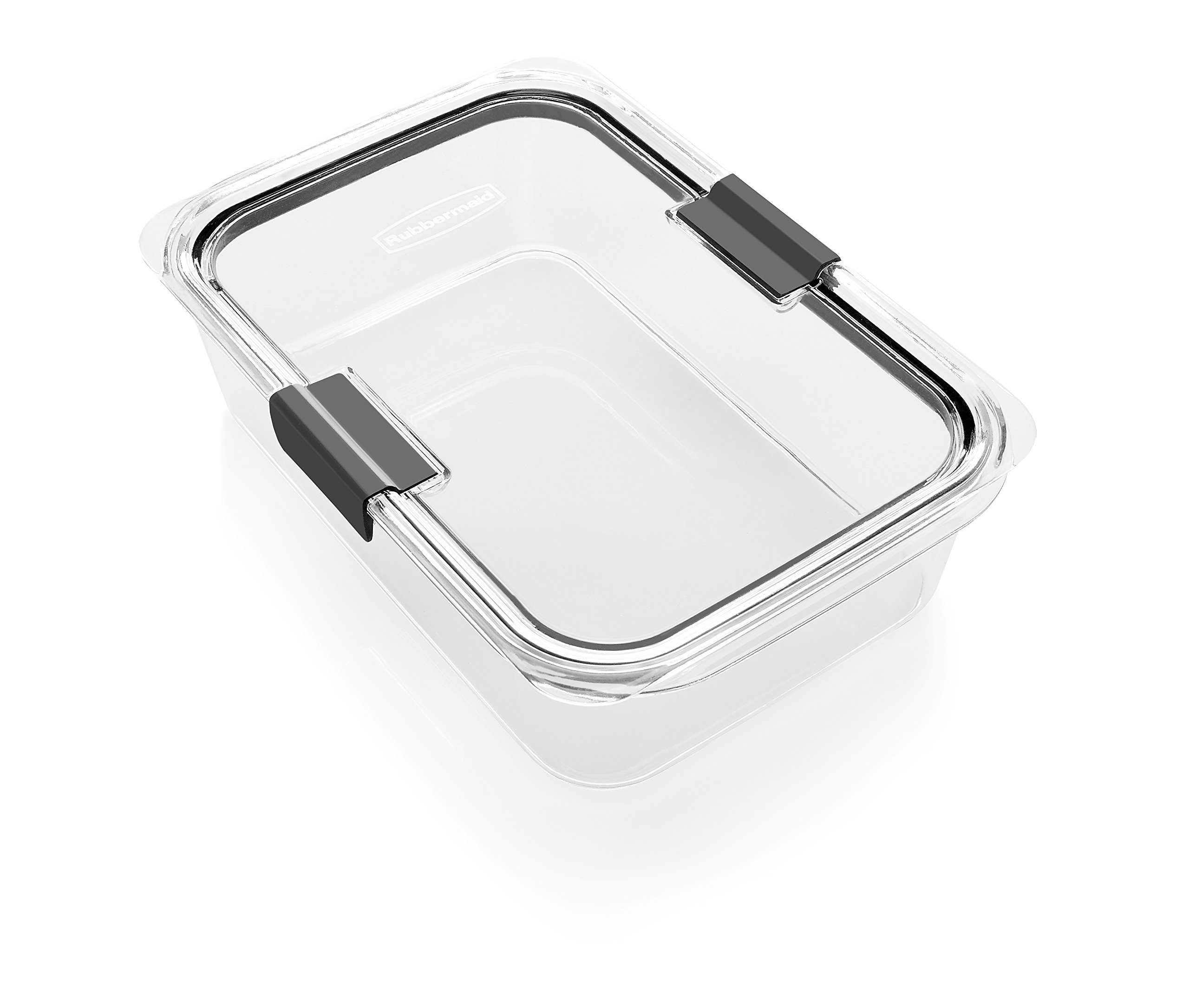 Rubbermaid Brilliance BPA-Free Glass Food Storage Containers with Lids - 3.2 Cup & 9.6 Cup Leakproof Set of 4 (Medium & Large) - Perfect for Meal Prep, Leftovers, and Pantry Organization