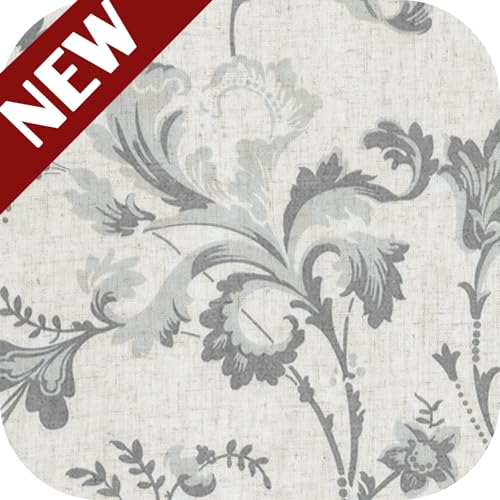 B Floral | Grey on Beige
