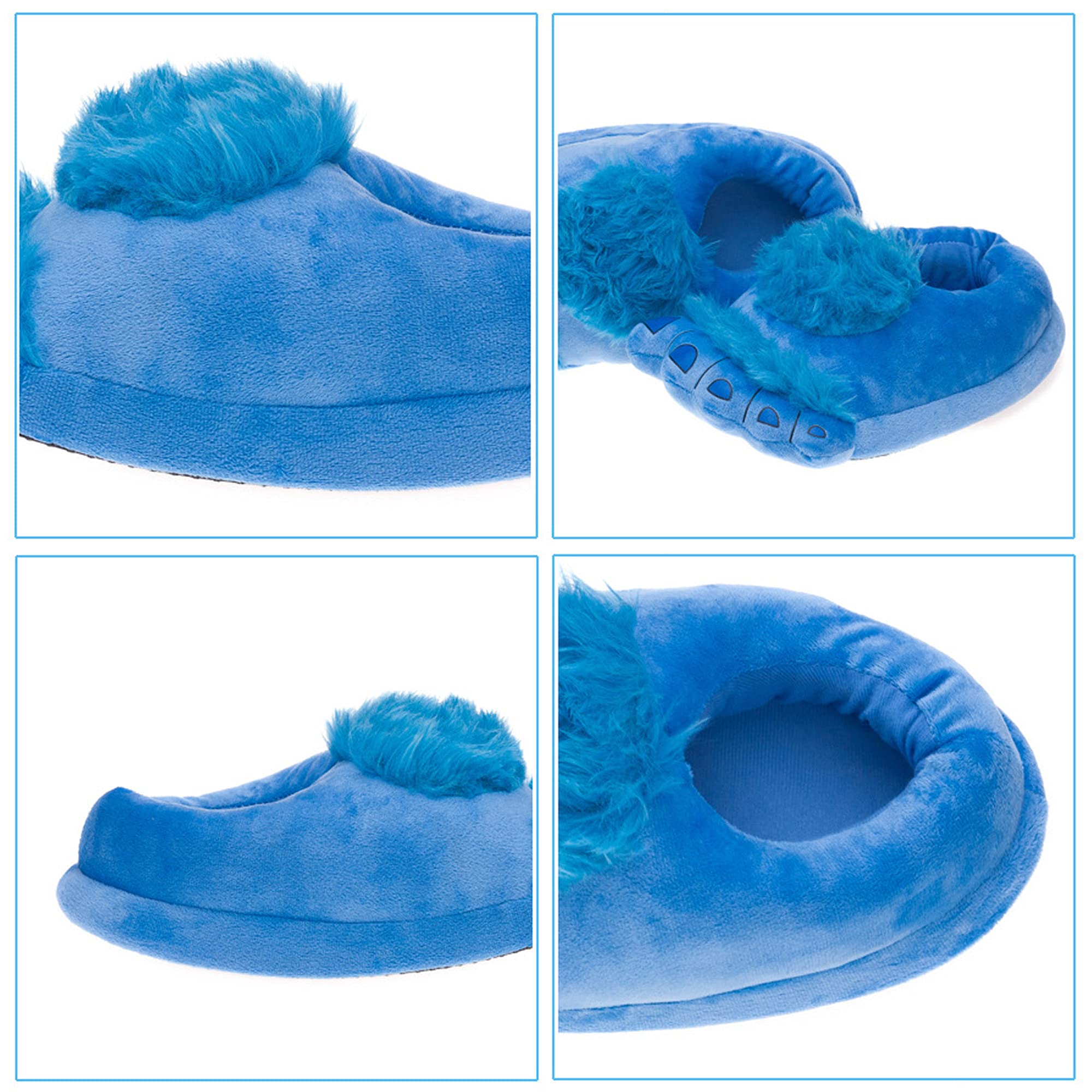Men's & Women's Furry Monster Adventure Slippers - Warm Winter Hobbit Feet House Shoes for Adults | Cozy Indoor/Outdoor Novelty Slippers for Christmas Gifts & Fantasy Costume Parties