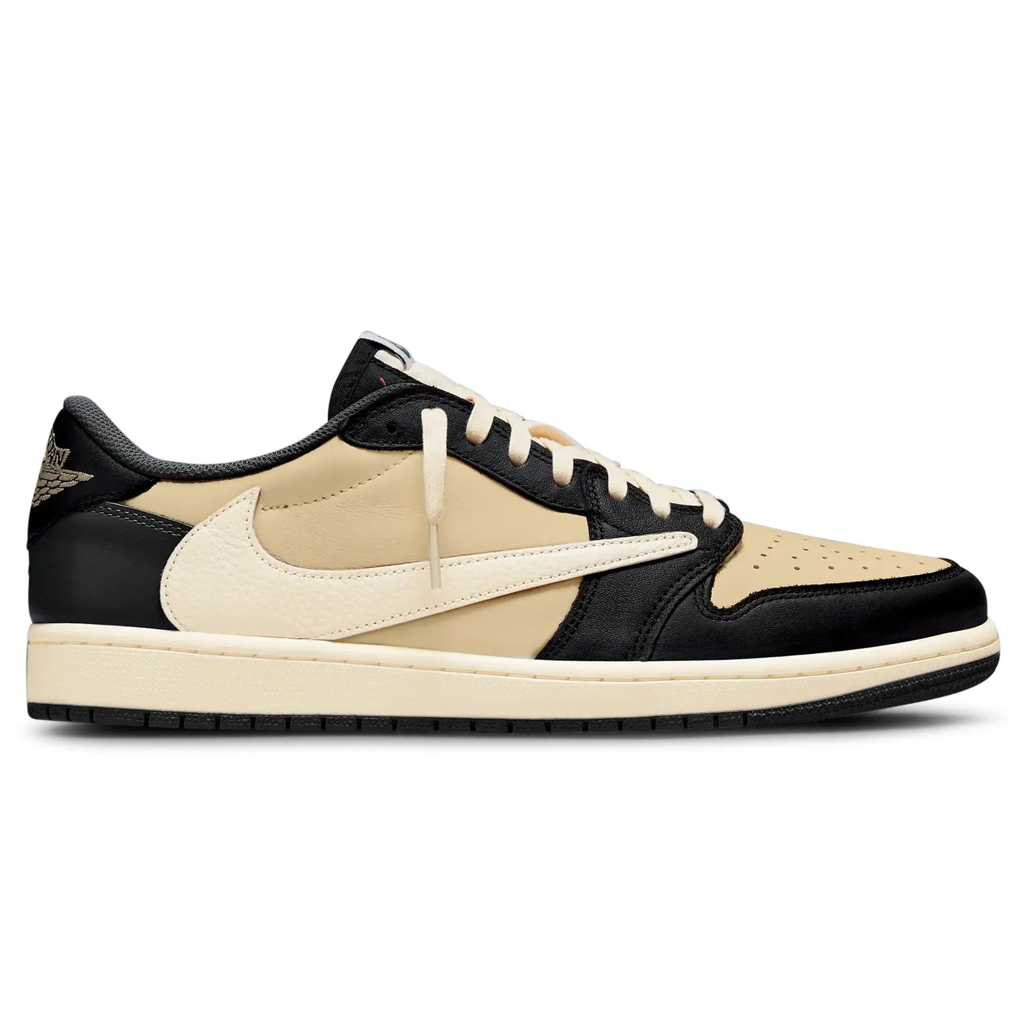 Travis Scott x Air Jordan 1 Retro Low OG Pale Vanilla Sneakers - Men's Limited Edition Basketball Shoes for Streetwear & Casual Outfits