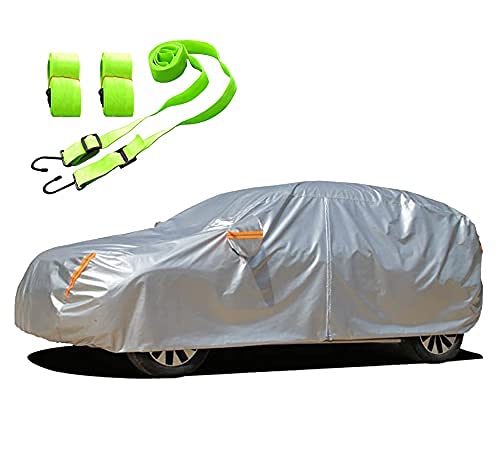 Kayme 6-Layer Waterproof All-Weather Car Cover with Windproof Straps - Universal Fit for Sedans, SUVs & Trucks - Protects from Sun, Rain, Snow & Dust (Outdoor Parking, Long-Term Storage, Travel Protection)