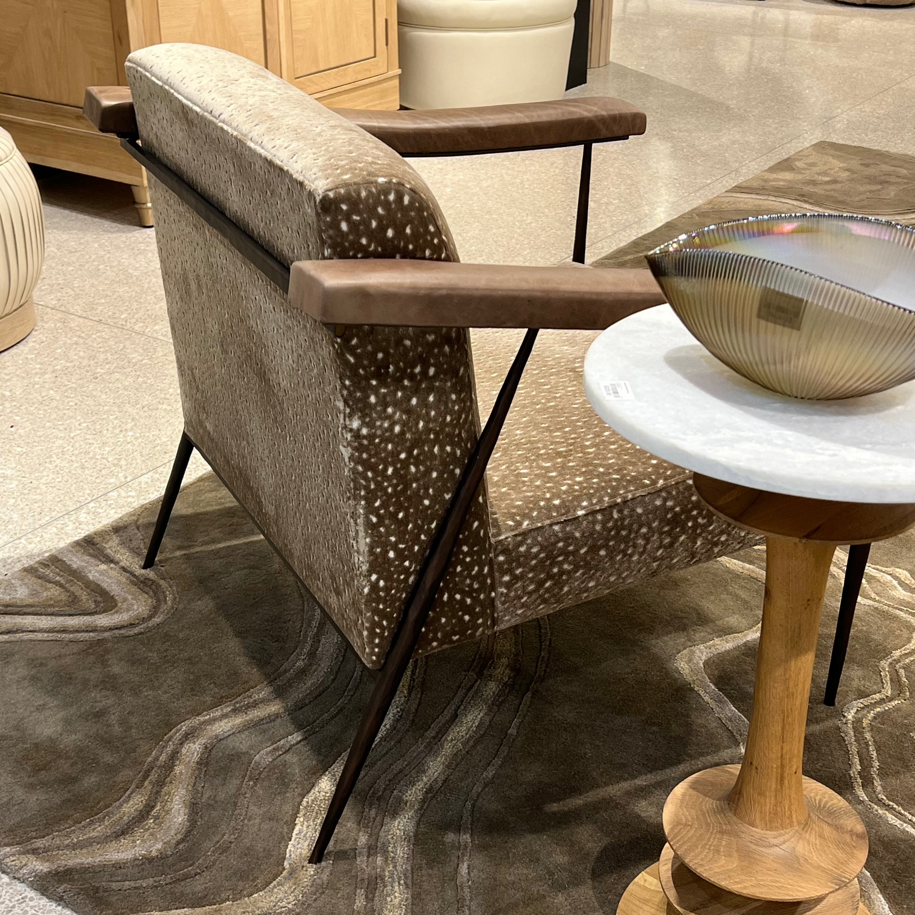 Luxury Brooks Fabric Chair in Bronze - Elegant and Comfortable Upholstered Seating for Living Room, Bedroom, or Office