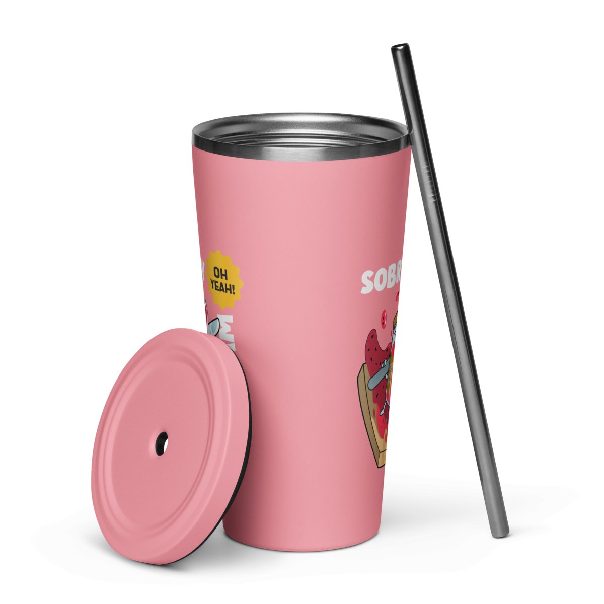 Jammin' to Sobriety Tumbler - 20oz Insulated Stainless Steel Cup with Lid & Straw - Perfect for Coffee, Tea & Cold Drinks at Home, Office or Gym