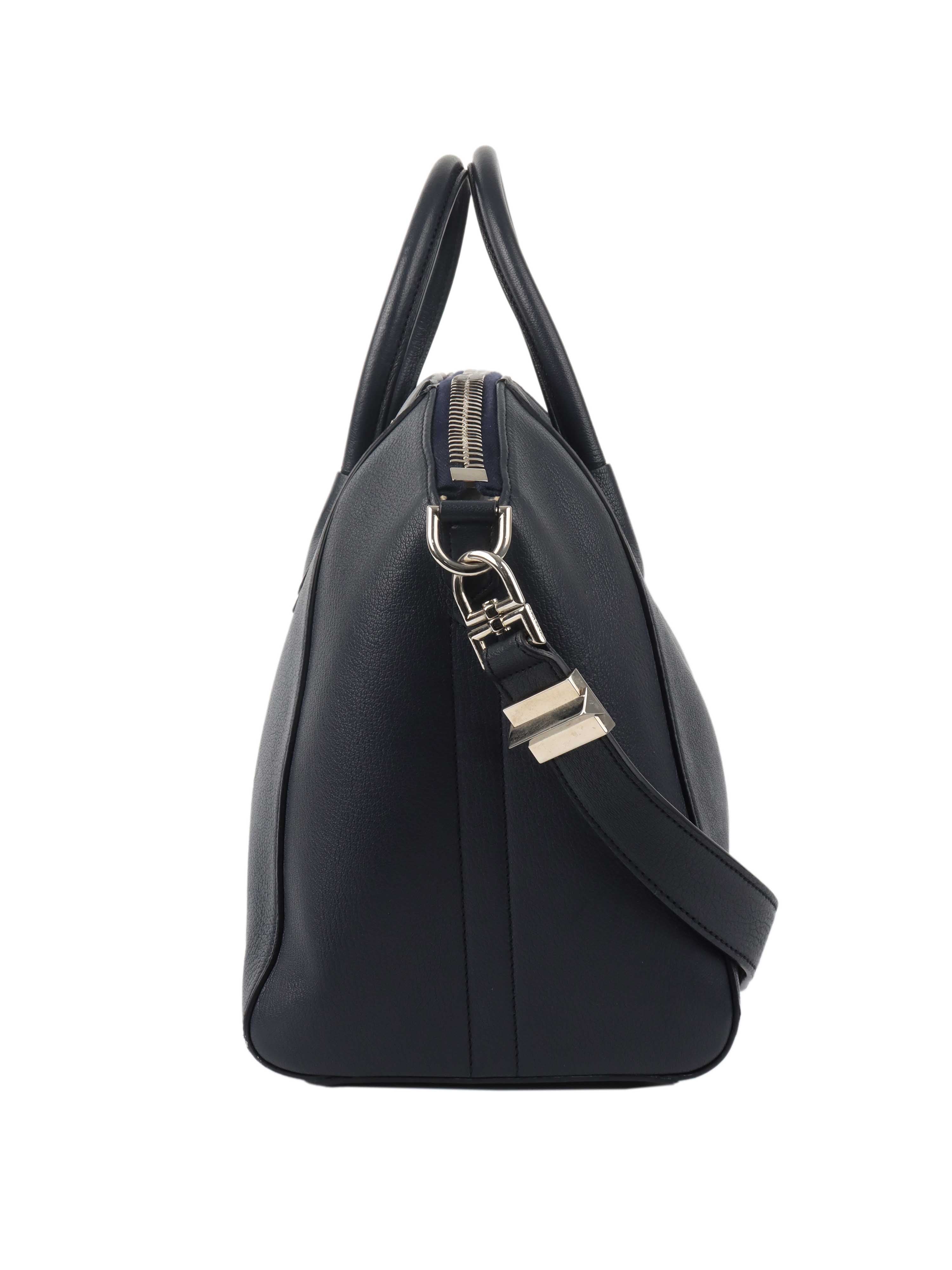 Givenchy Navy Antigona Leather Handbag for Women - Luxury Designer Tote & Shoulder Bag - Perfect for Work, Travel & Everyday Use