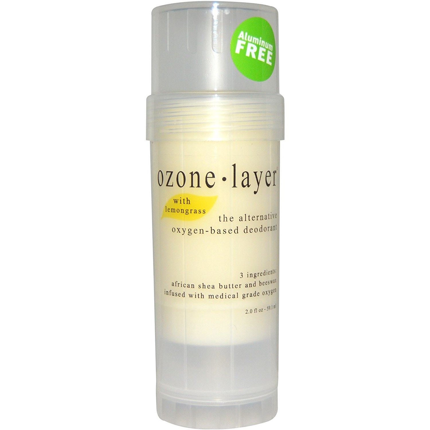 Natural Lemongrass Essential Oil Deodorant - Ozone Layer Oxygen-Based Deodorant for Women & Men, 2oz - Fresh & Long-Lasting Odor Protection for Gym, Work & Daily Use