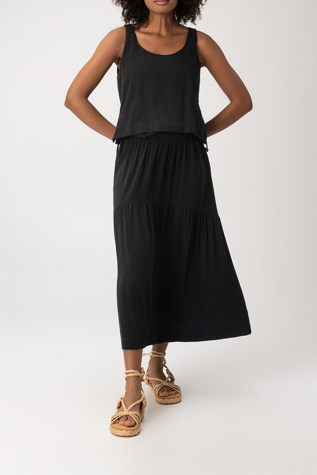 Elegant Sandy Tie Midi Skirt for Women - Summer Casual Flowy Wrap Skirt with Adjustable Waist - Perfect for Beach, Office & Date Night Outfits