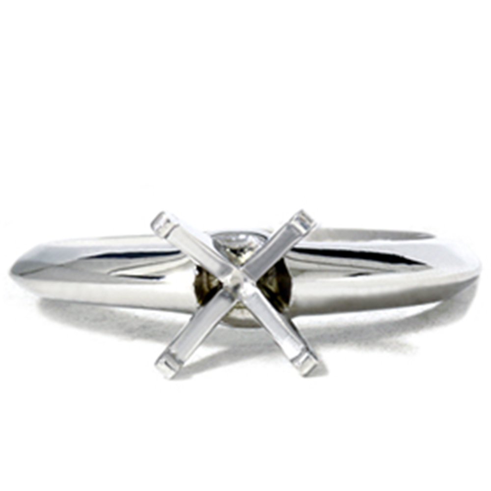14K Gold Solitaire Engagement Ring Setting with Knife Edge Band - Perfect for Proposals, Weddings & Anniversaries