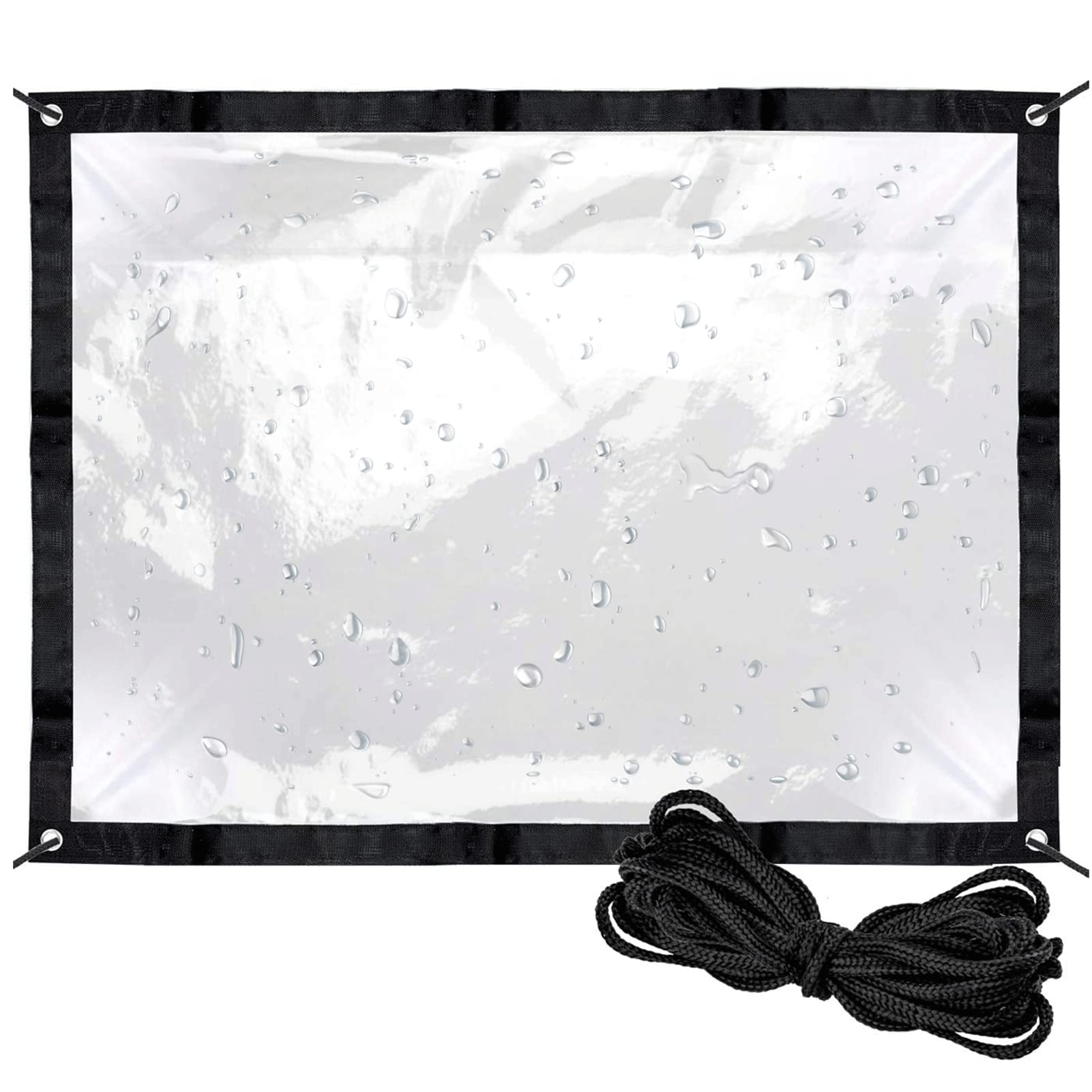 Heavy Duty Clear Waterproof Transparent Tarp with Grommets - Durable Tarpaulin Cover for Garden, Canopy, Balcony, Tent, Boat, Camping & Outdoor Protection