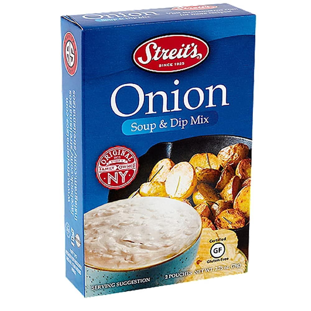 Streit's Kosher Onion Soup & Dip Mix - Onion Flavor, Passover Certified (2.75 Oz) - Perfect for Soups, Dips & Holiday Meals