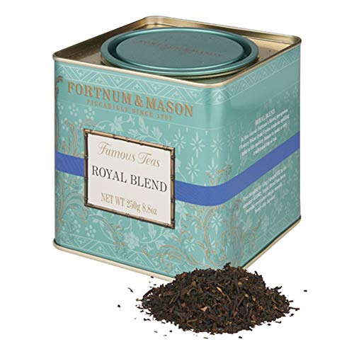 Premium Fortnum & Mason British Royal Blend Loose Leaf Tea - 250g Gift Tin Caddy (Pack of 4) | Luxury English Breakfast Tea for Afternoon Tea Parties, Gifts & Gourmet Tea Lovers