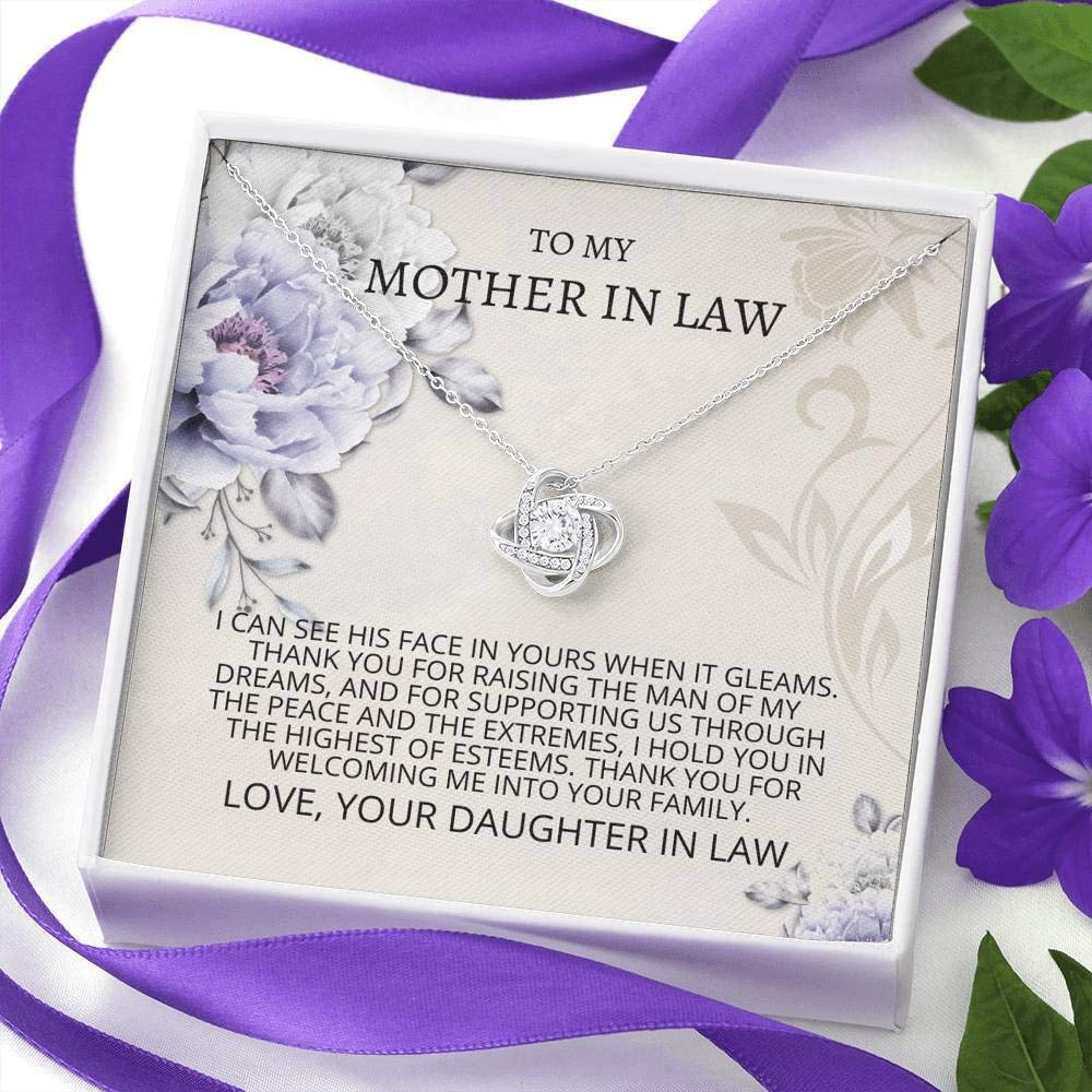 Love Knot Necklace for Mother-in-Law - Perfect Mom Gift for Wedding & Mother's Day