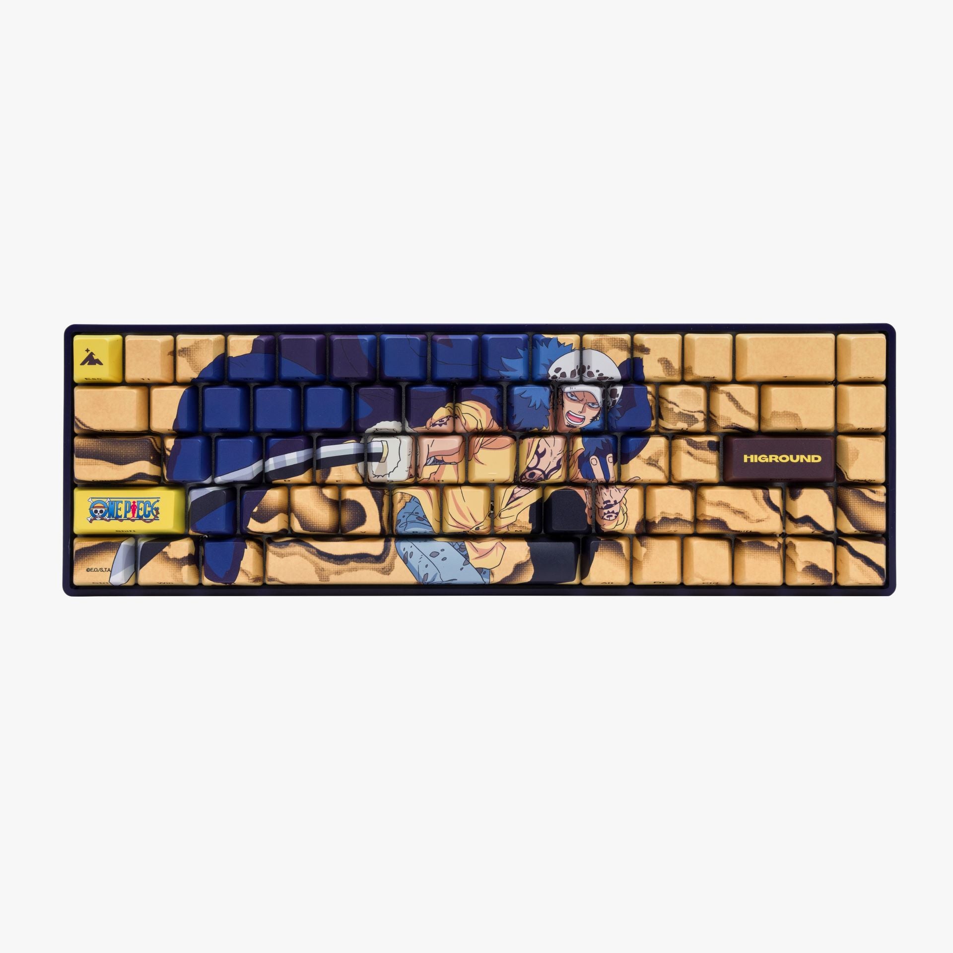 One Piece x HG Basecamp 65 Mechanical Keyboard - Trafalgar Law Edition | Anime Gaming Keyboard for PC & Mac | Perfect for Typing, Coding & Gaming Enthusiasts