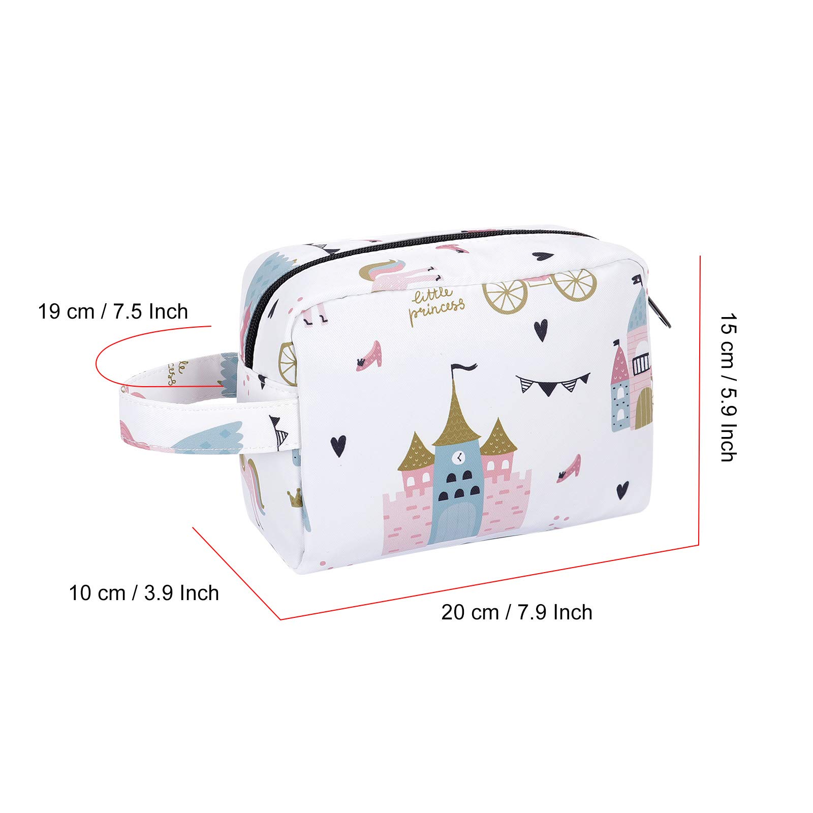 HUA ANEGL Floral Cosmetic Bag for Women - Waterproof Travel Toiletry Organizer with Zipper, Makeup Pouch Purse for Gym, Vacation & Daily Use | Perfect Cosmetic Storage Case