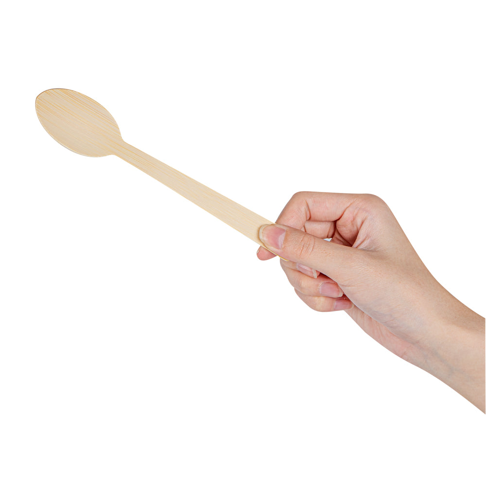Eco-Friendly Bamboo Disposable Spoons - 100 Count, 7