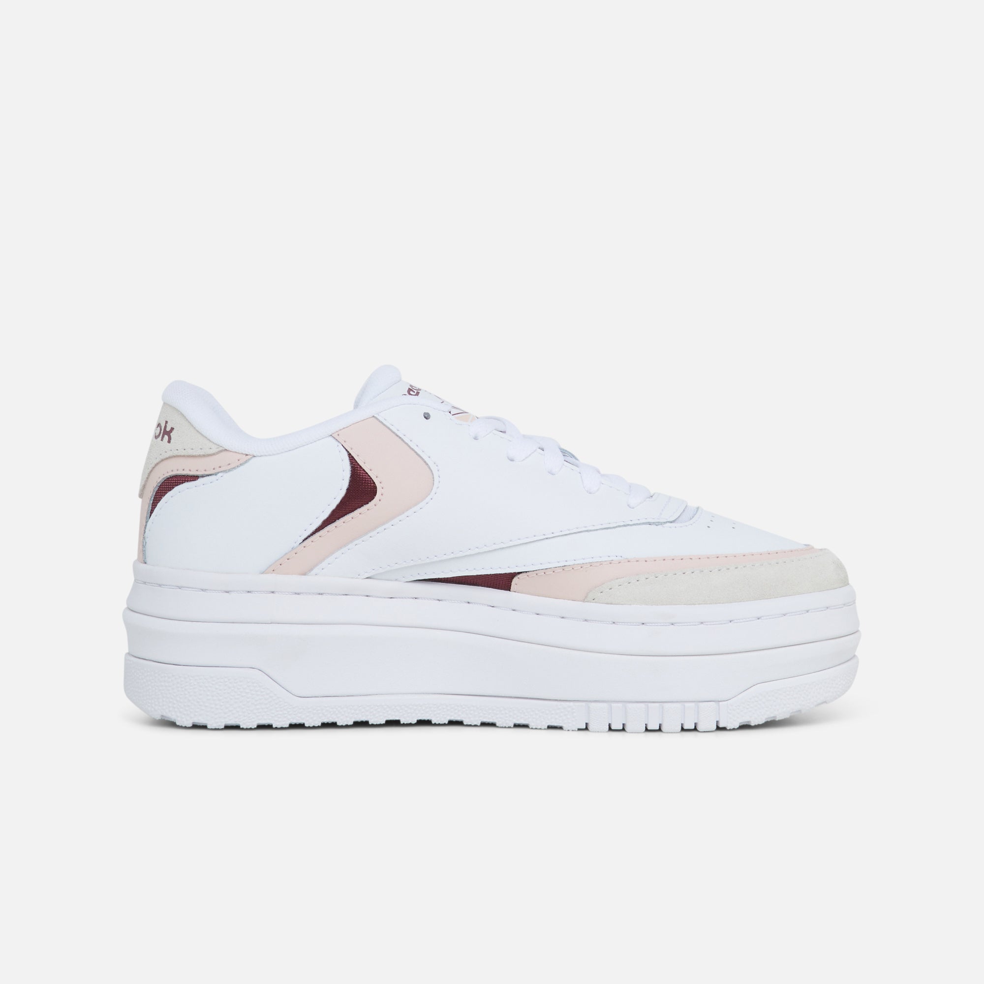 Reebok Club C Extra Sneakers - Classic White & Pink Women's & Men's Casual Shoes for Walking, Gym & Everyday Wear
