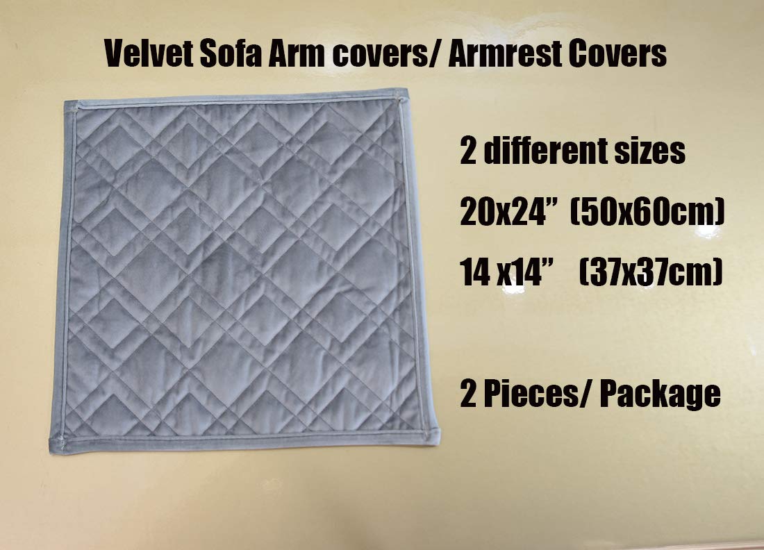 HAOMAIJIA Quilted Non-Slip Sofa Armrest Covers (2-Pack) - Recliner Chair Arm Protectors, Universal Fit for Leather Couches & Armchairs | Perfect for Living Room Furniture Protection & Home Decor