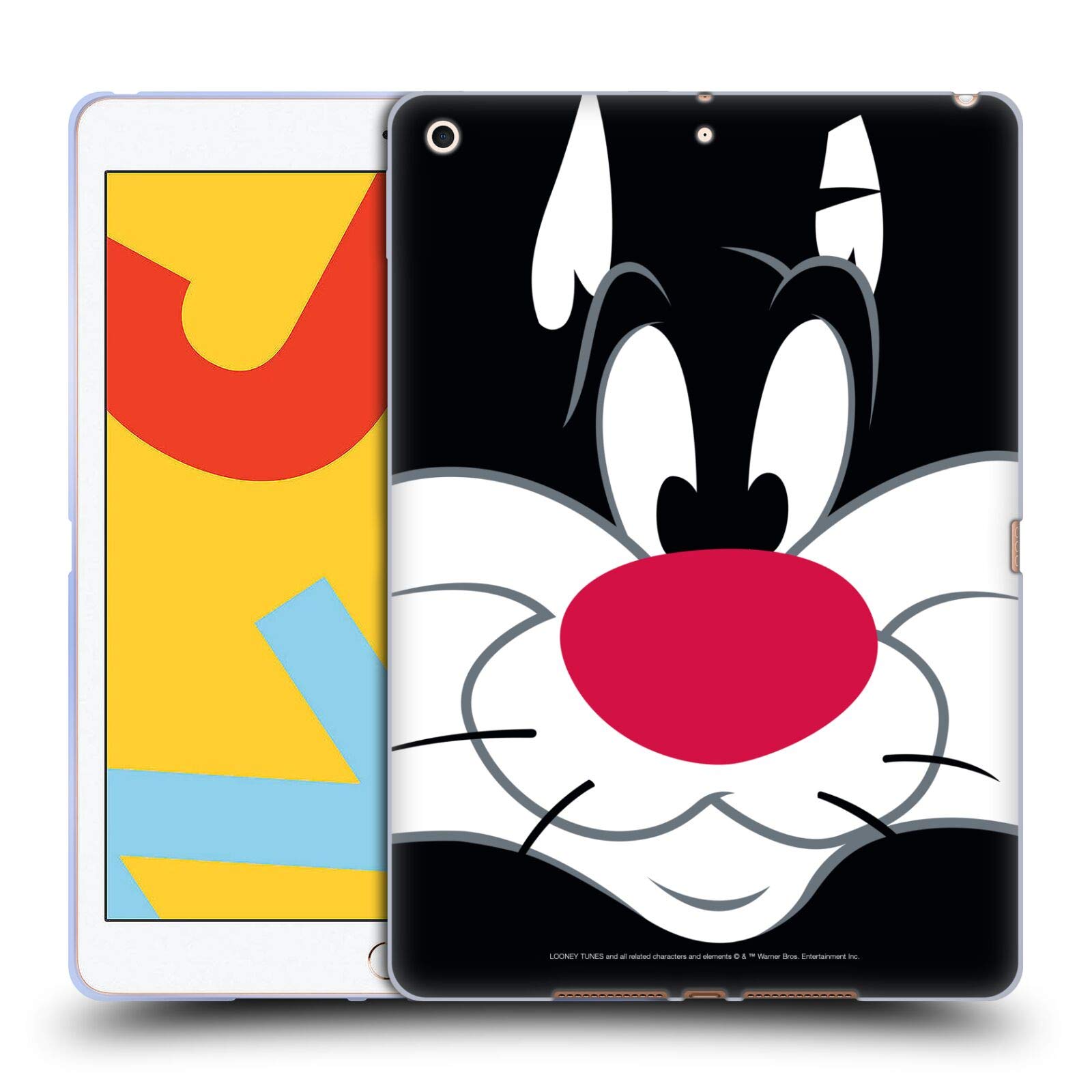 Head Case Designs Looney Tunes Sylvester Cat Soft Gel Case for Apple iPad 10.2 2019 2020 2021 - Protective Cover for Kids & Adults, School, Travel, Home Use