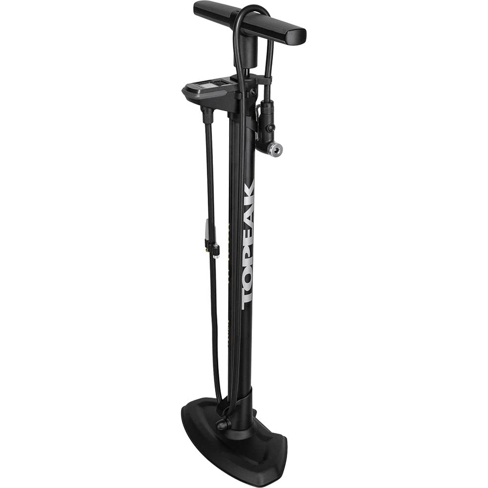 Topeak JoeBlow Pro Digital Floor Bike Pump - High Pressure Bicycle Tire Inflator with Gauge - Black - Perfect for Road Bikes, Mountain Bikes & Home Garage Use