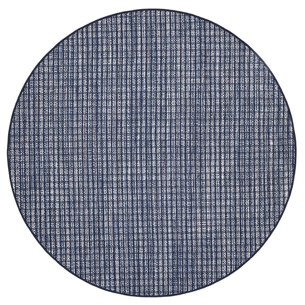 Dash & Albert Coco Blue Indoor/Outdoor Area Rug - Soft Woven Cotton for Living Room, Bedroom, Patio & Deck - Machine Washable & Durable Home Decor
