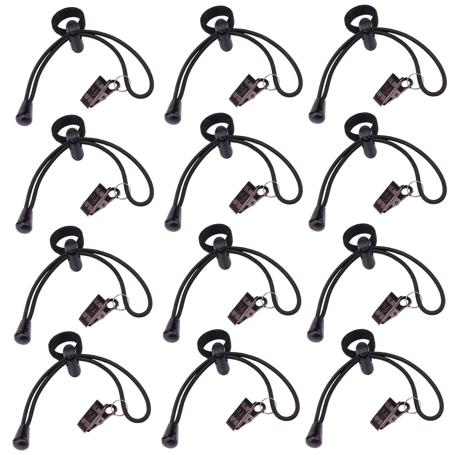 Sunmns 12 Pack Black Background Backdrop Clips - Heavy Duty Photography Clamps for Studio, Video Shoot & TV Production - Perfect for Photo Backdrops, Fabric, Paper & Canvas Hanging
