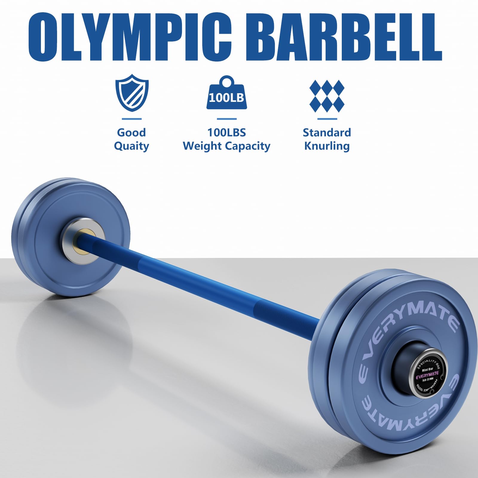 5LB Mini Barbell Bar for Women & Kids - Lightweight Strength Training Bar with Resistance Bands for Full Body Workout | Home Gym, Beginner Fitness, Yoga & Pilates Accessory