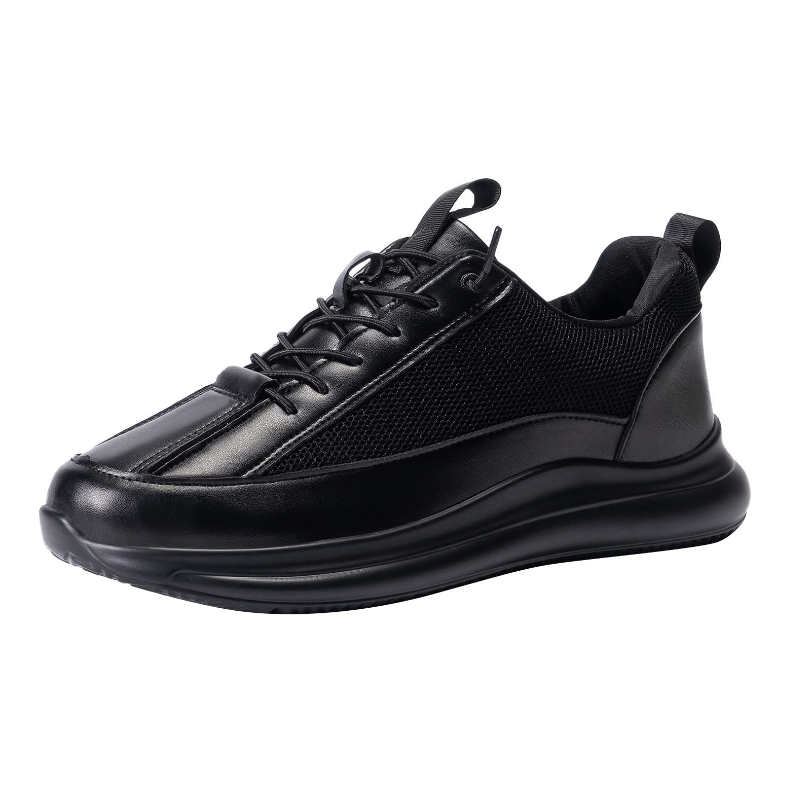 YUHAOTIN Men's 247 Sneakers - Breathable Leather & Mesh Casual Running Shoes for Men | Plus Size Non-Slip Outdoor Sneakers with Lace-Up Design & Comfortable Insoles | Perfect for Jogging, Gym Workouts and Daily Wear