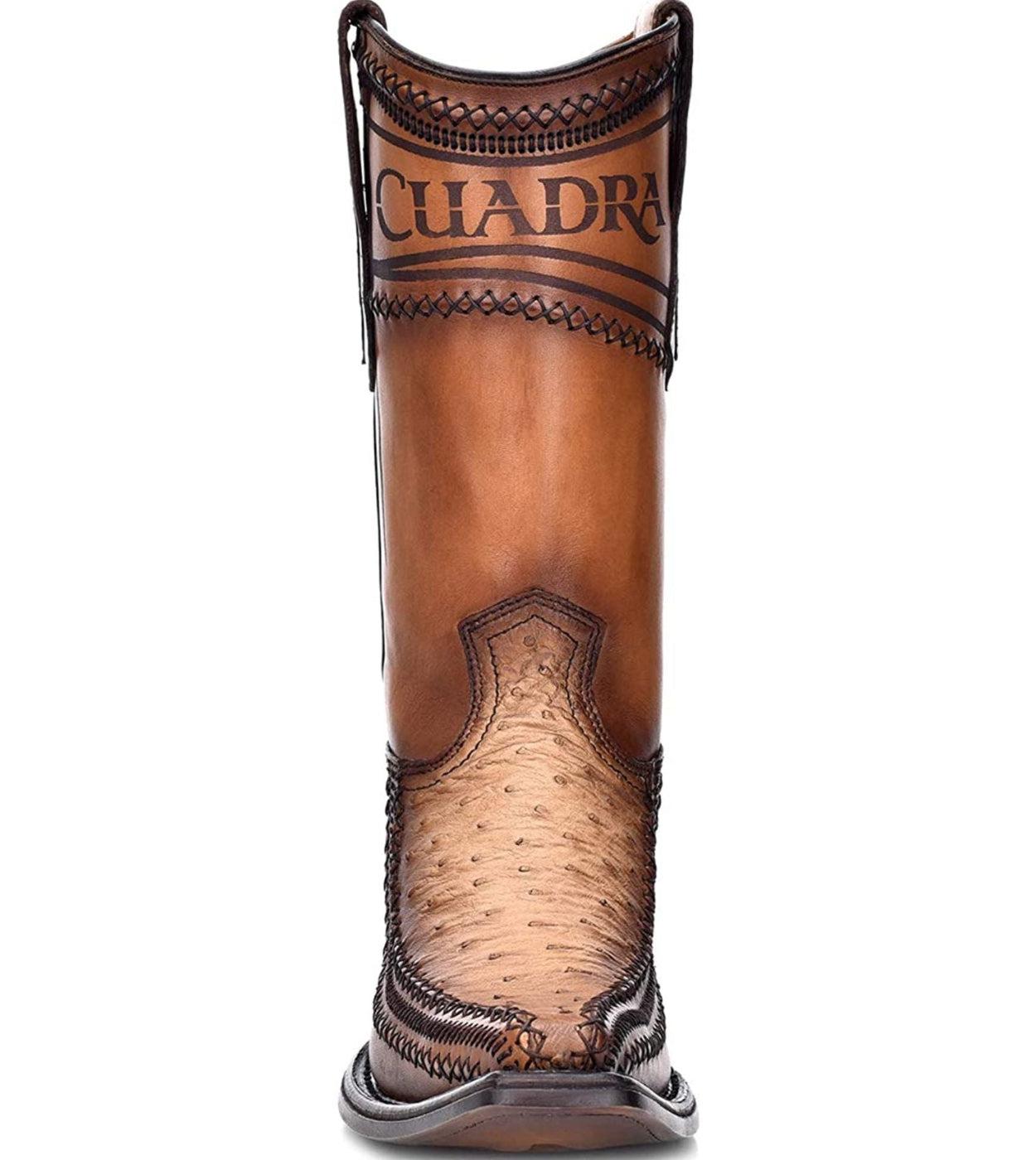 Men's Casual Fashion Cowboy Boots - Genuine Ostrich Leather by Cuadra - Perfect for Western Wear, Rodeos & Country Style Outfits