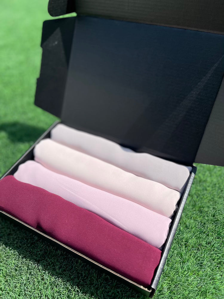 Elegant Rosé Dusk Chiffon Hijab Set - Soft Muslim Headscarf for Women - Perfect for Prayer, Modest Fashion & Special Occasions