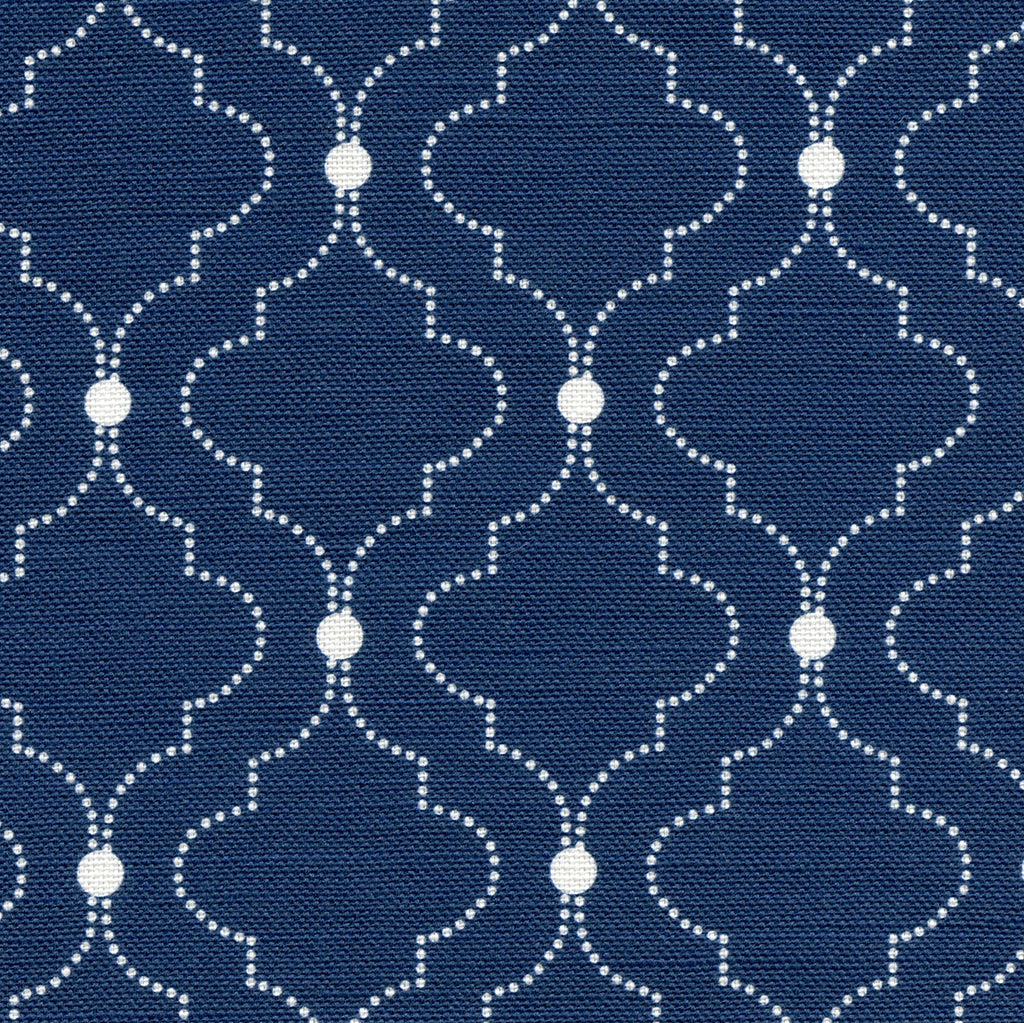 Premium Chalbury Linen Fabric - White on Bute Blue - Soft & Breathable for Home Decor, Upholstery & DIY Sewing Projects