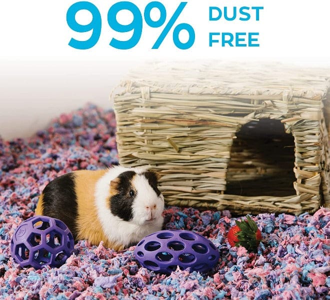 CareFresh Confetti Small Pet Bedding - Ultra Soft & Absorbent Hamster, Guinea Pig & Rabbit Bedding for Cages - Odor Control & Dust-Free Small Animal Habitat Accessories for Comfortable & Healthy Pets